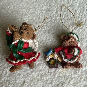 Two Bear Holiday Ornaments